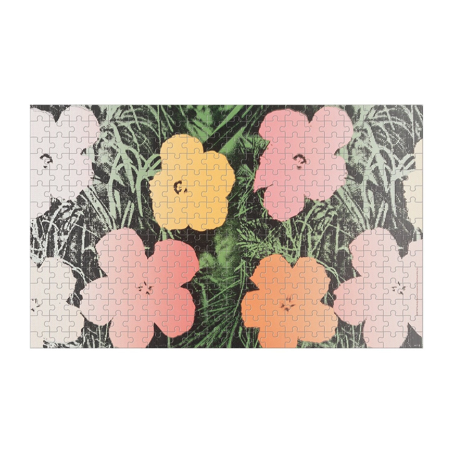 Linsenrasterpuzzle „Blumen“ von Andy Warhol, 300 Teile