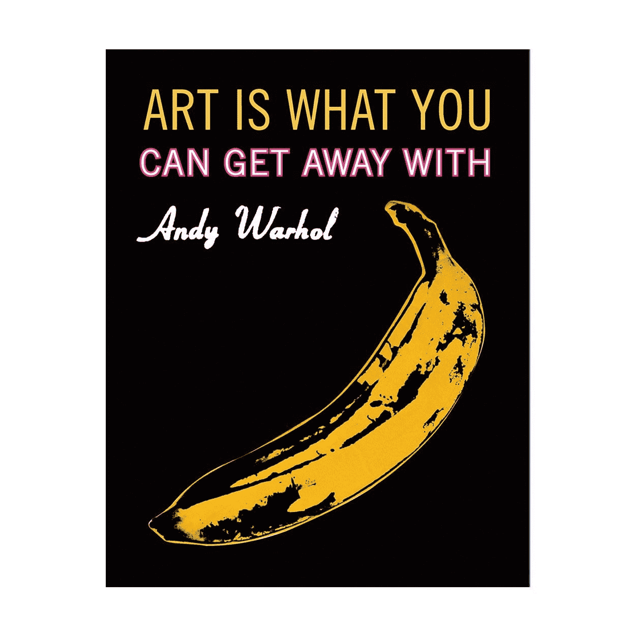 Tarjetas de notas en caja de recuerdo de los grandes éxitos de Andy Warhol