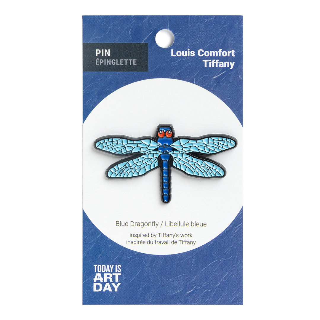 Enamel Pin: Blue Dragonfly package