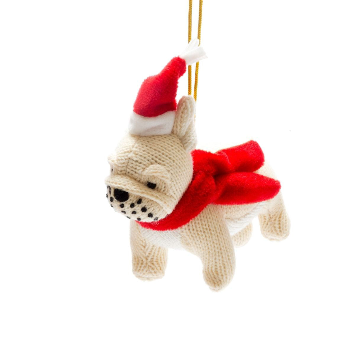 Gestricktes Ornament: Bulldogge