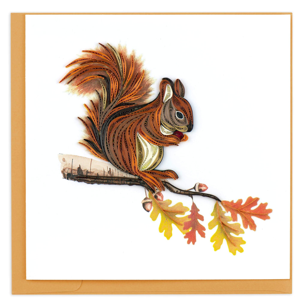 Quilled Squirrel Note Card - Chrysler Museum Shop