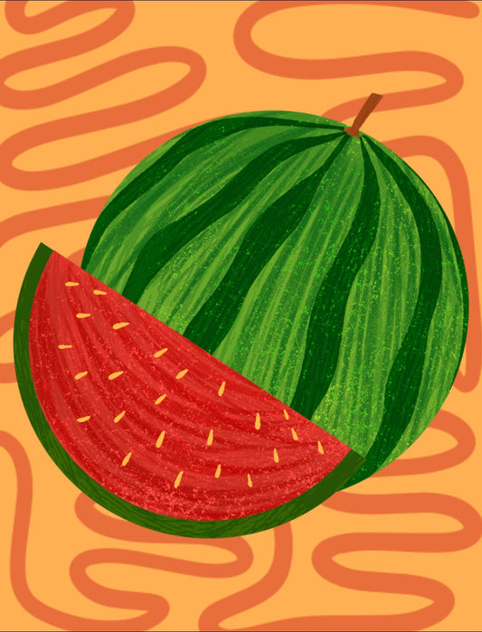 Wassermelonen-Blankokarte