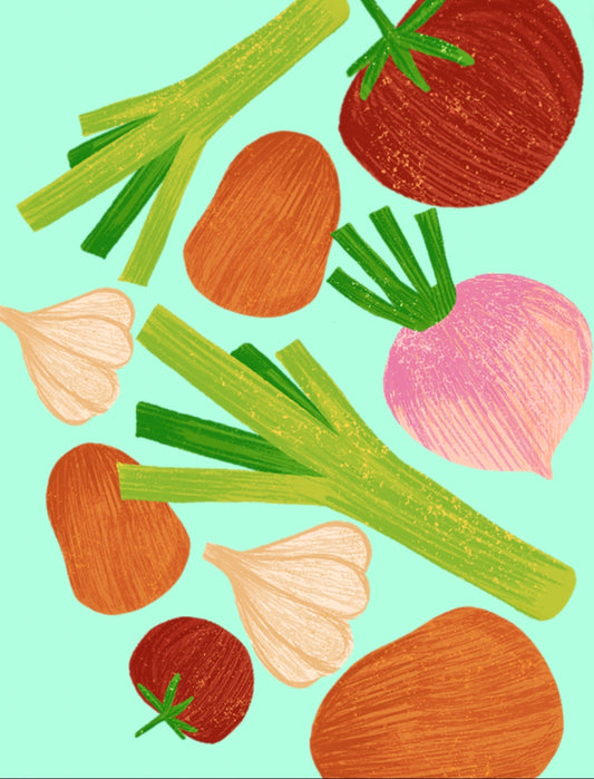 Gemischtes Gemüse (Minze) Blankokarte