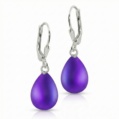 Pendientes colgantes de cristal