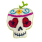 Embroidered Wool Skull Ornament