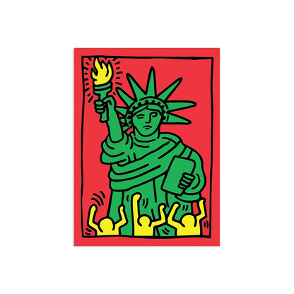 Statue of Liberty by Keith Haring - Die-Cut Sticker (front) - Chrysler Museum Shop