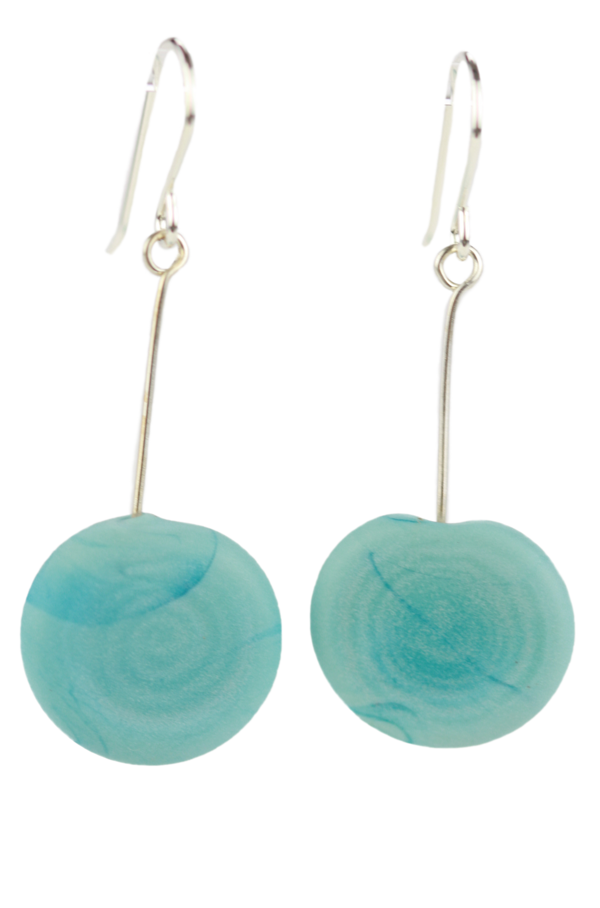 Glass Tab Earrings: Turquoise - Chrysler Museum Shop