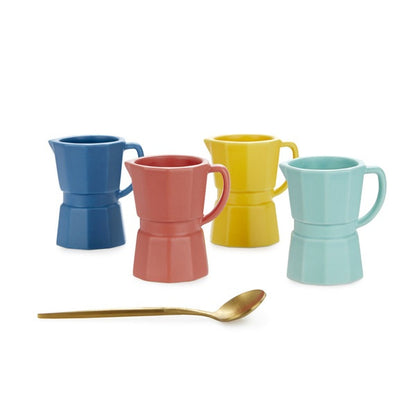 Ceramic Espresso Cups Set/4: Moka
