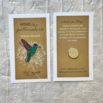 Enamel Needle Minder: Hummingbird