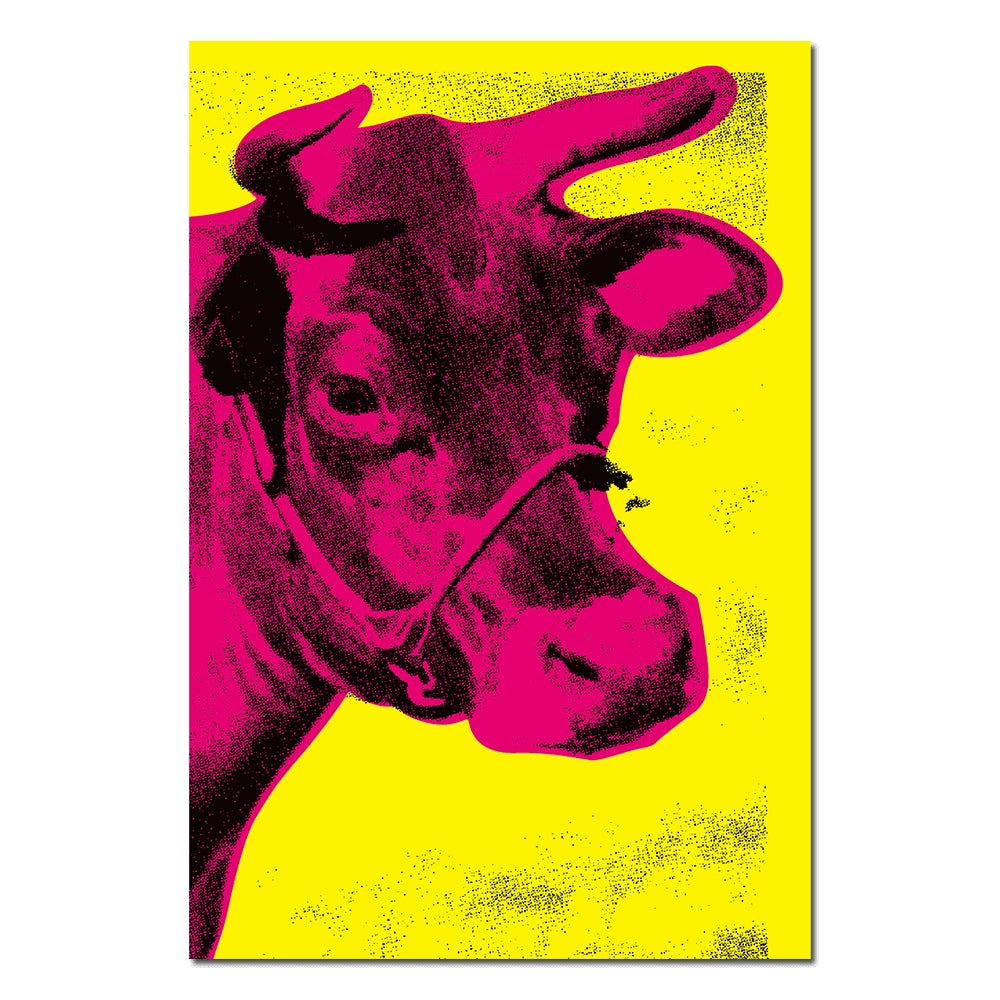 Cow by Andy Warhol - Die-Cut Sticker