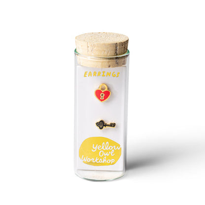 Künstlerische Ohrringe: Pinsel &amp; Farbpalette