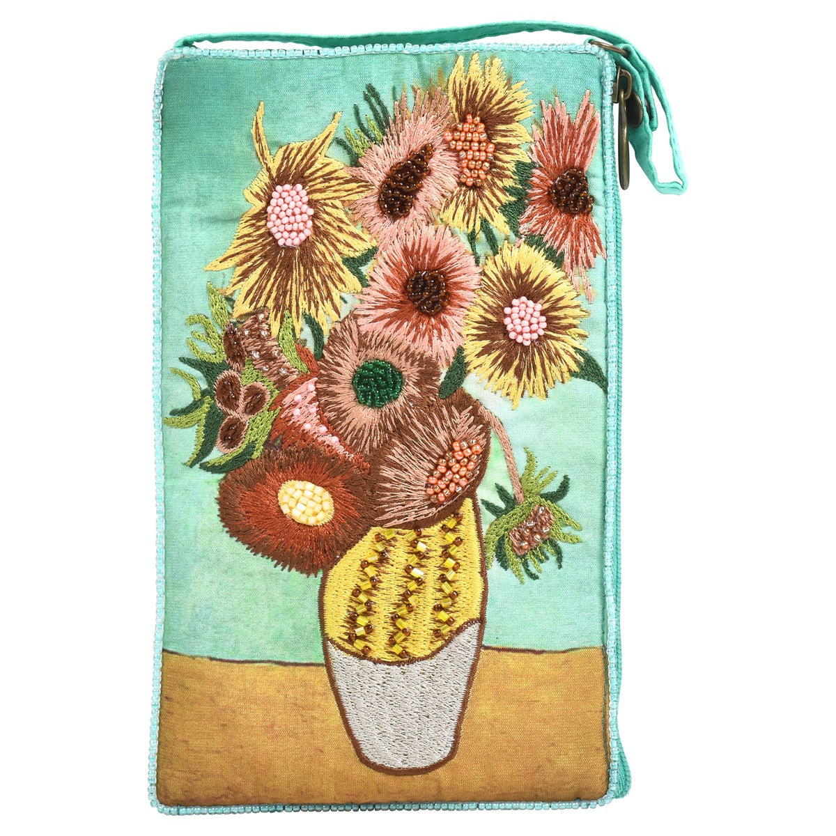 Beaded Club Bag: van Gogh Sunflowers