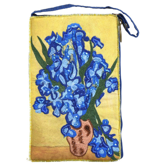 Beaded Club Bag: van Gogh Iris Bouquet