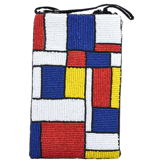Beaded Club Bag: Mondrian