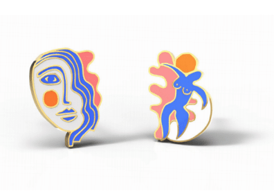 Kunstvolle Ohrringe: Matisse