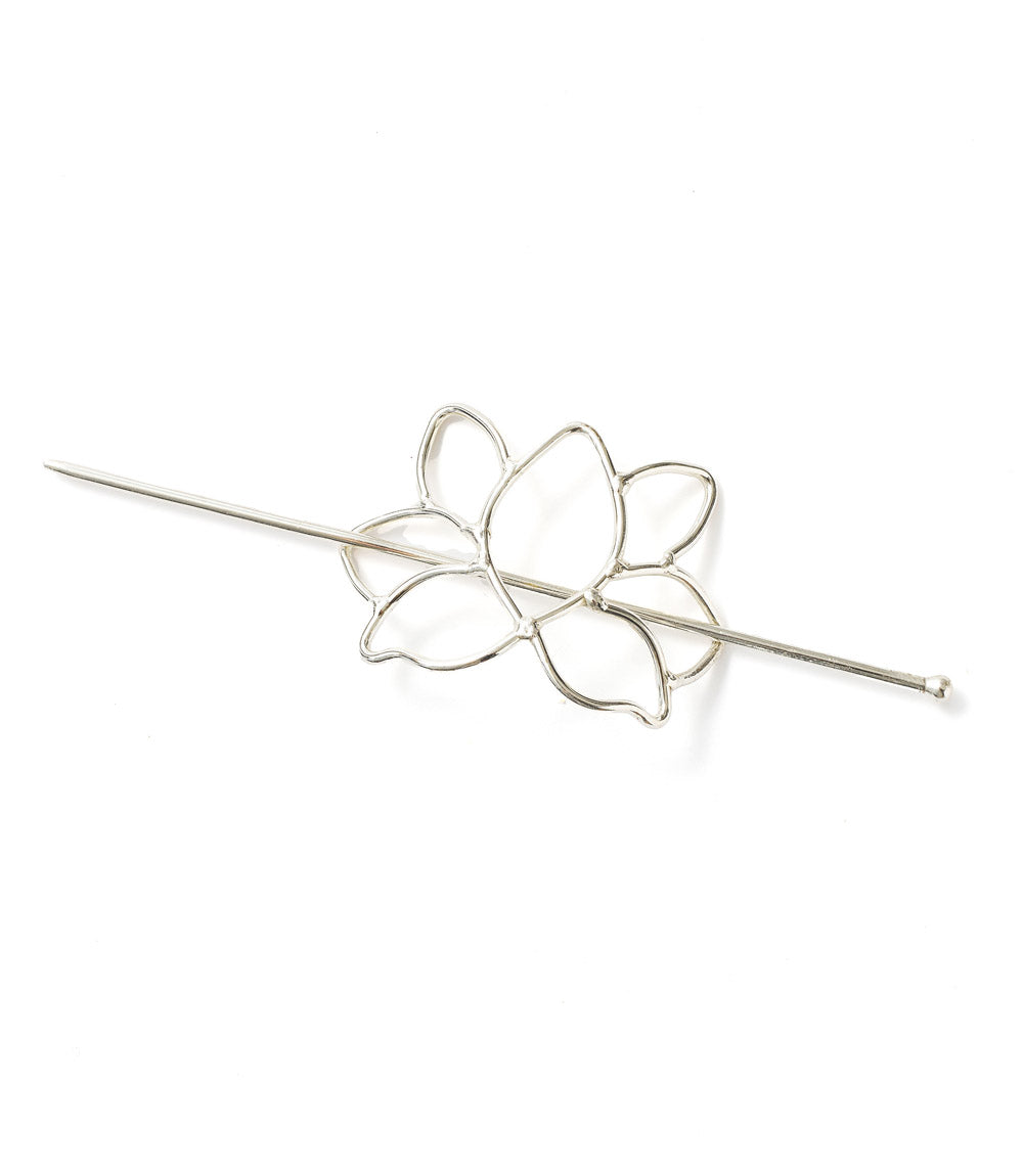 Kairavini Lotus Haarspange mit Stab (Gold)