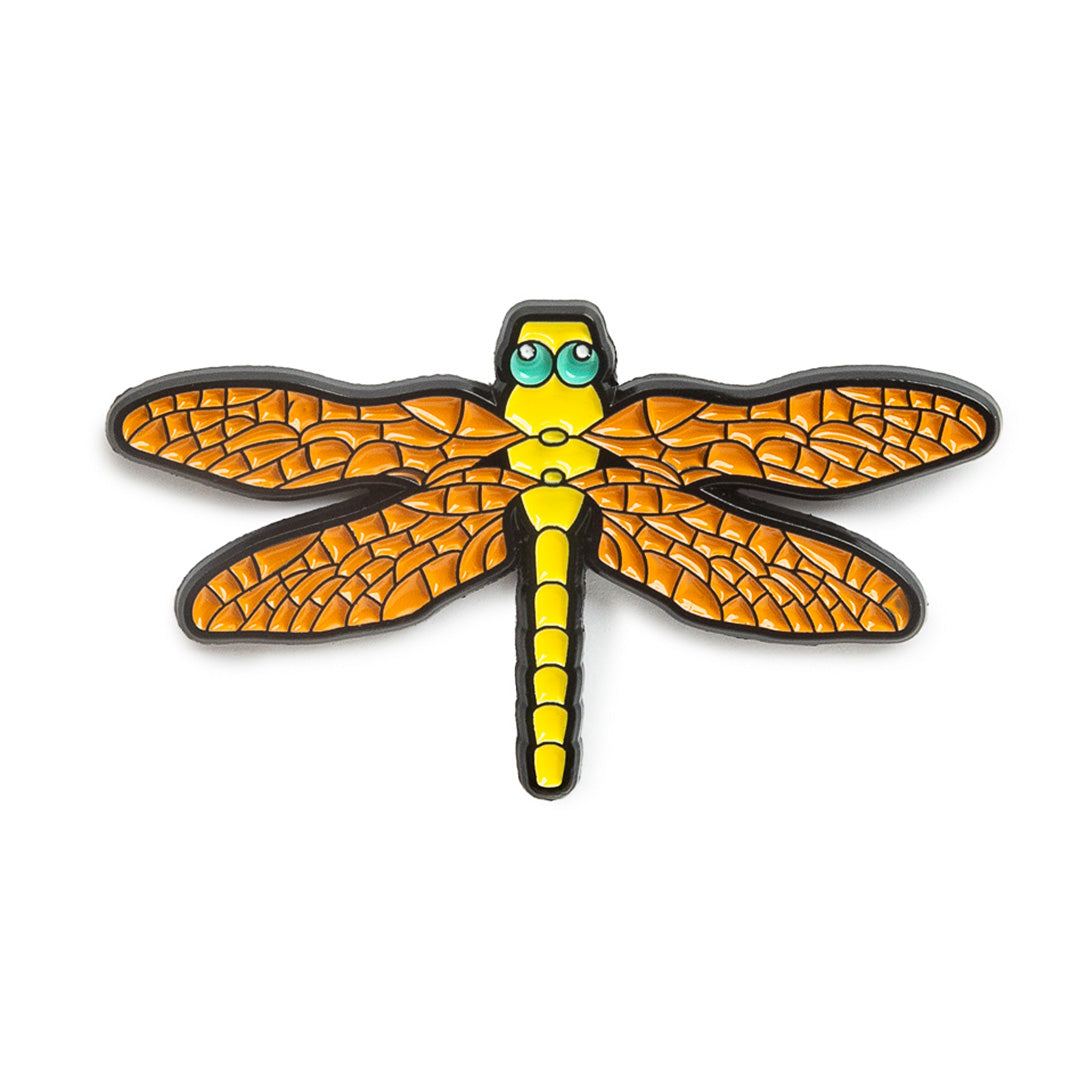 Enamel Pin: Orange Dragonfly