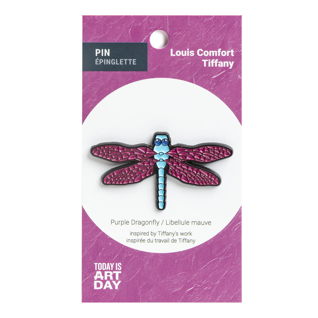 Enamel Pin: Purple Dragonfly package