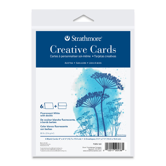 Creative Cards Blank Fluorescent White with Deckle - Chrysler Museum Shop