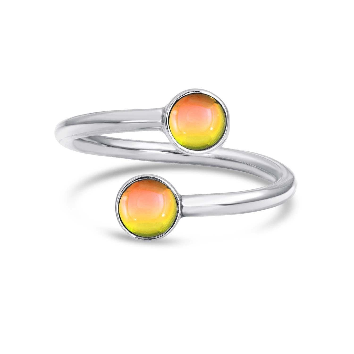 Double Ring with Polished Fire Crystals by Leightworks - Chrysler Museum Shop