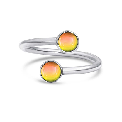 Double Ring with Polished Fire Crystals by Leightworks - Chrysler Museum Shop