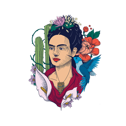 Botanische Frida Temporäre Tattoos