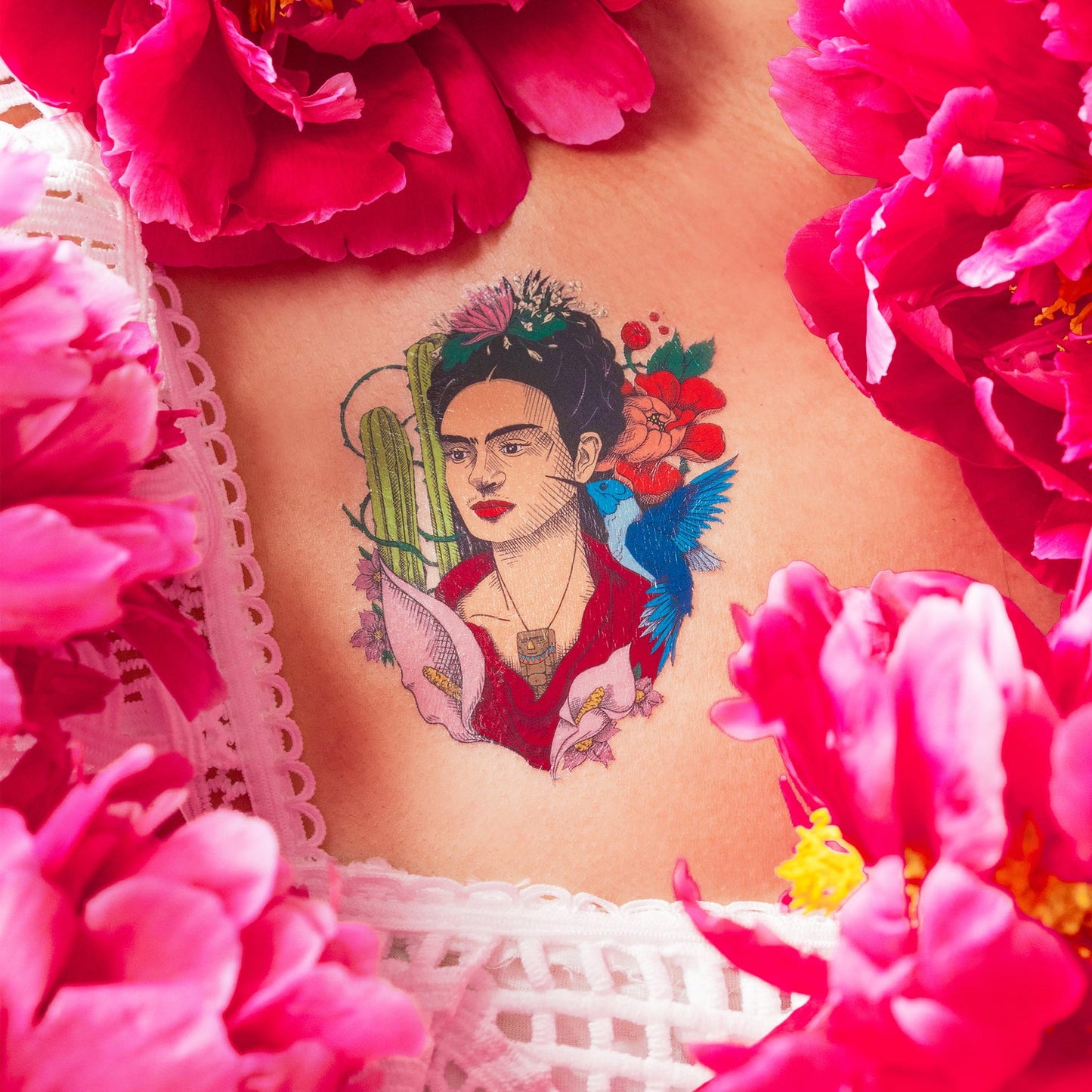 Botanical Frida Temporary Tattoos