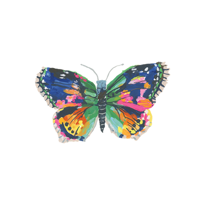 Colorful butterfly illustration on a white background