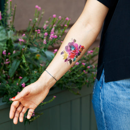 Festliche Blumen Temporäre Tattoos
