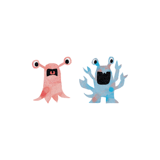 Glitter Monsters Temporary Tattoos