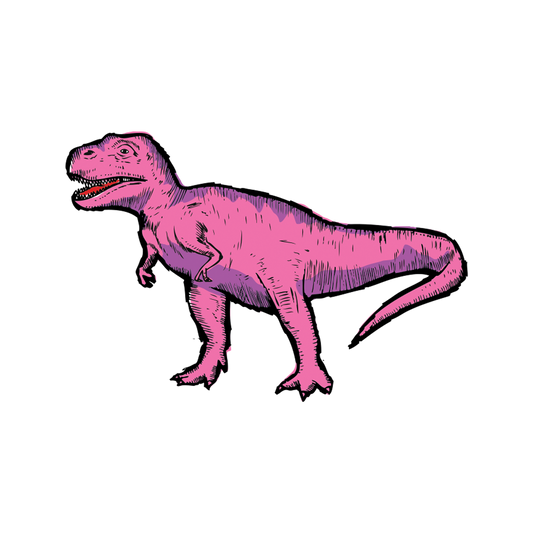 Pink T-Rex Temporary Tattoos