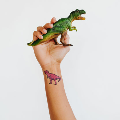 Pink T-Rex Temporary Tattoos