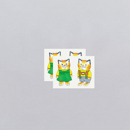 Huckle & Sally Cat Temporary Tattoos