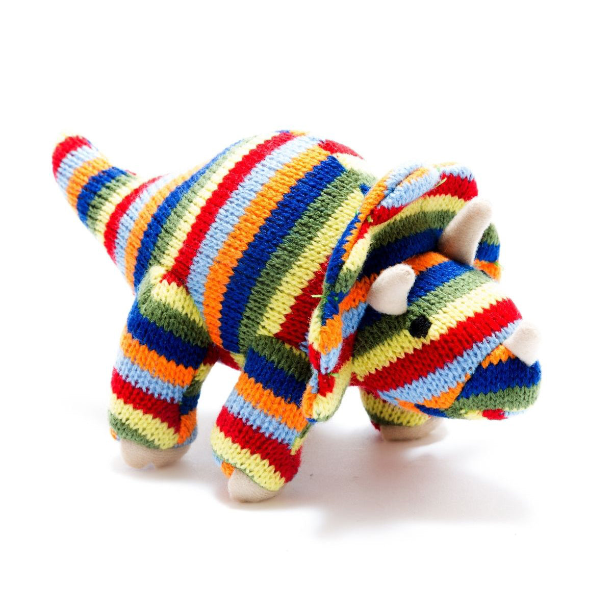 Knitted Baby Rattle: Triceratops - Chrysler Museum Shop