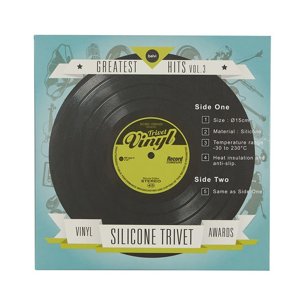 "Vinyl Record" Silicone Trivet