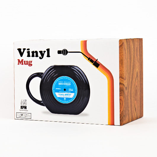 Keramiktasse mit Vinyl-Schallplatte