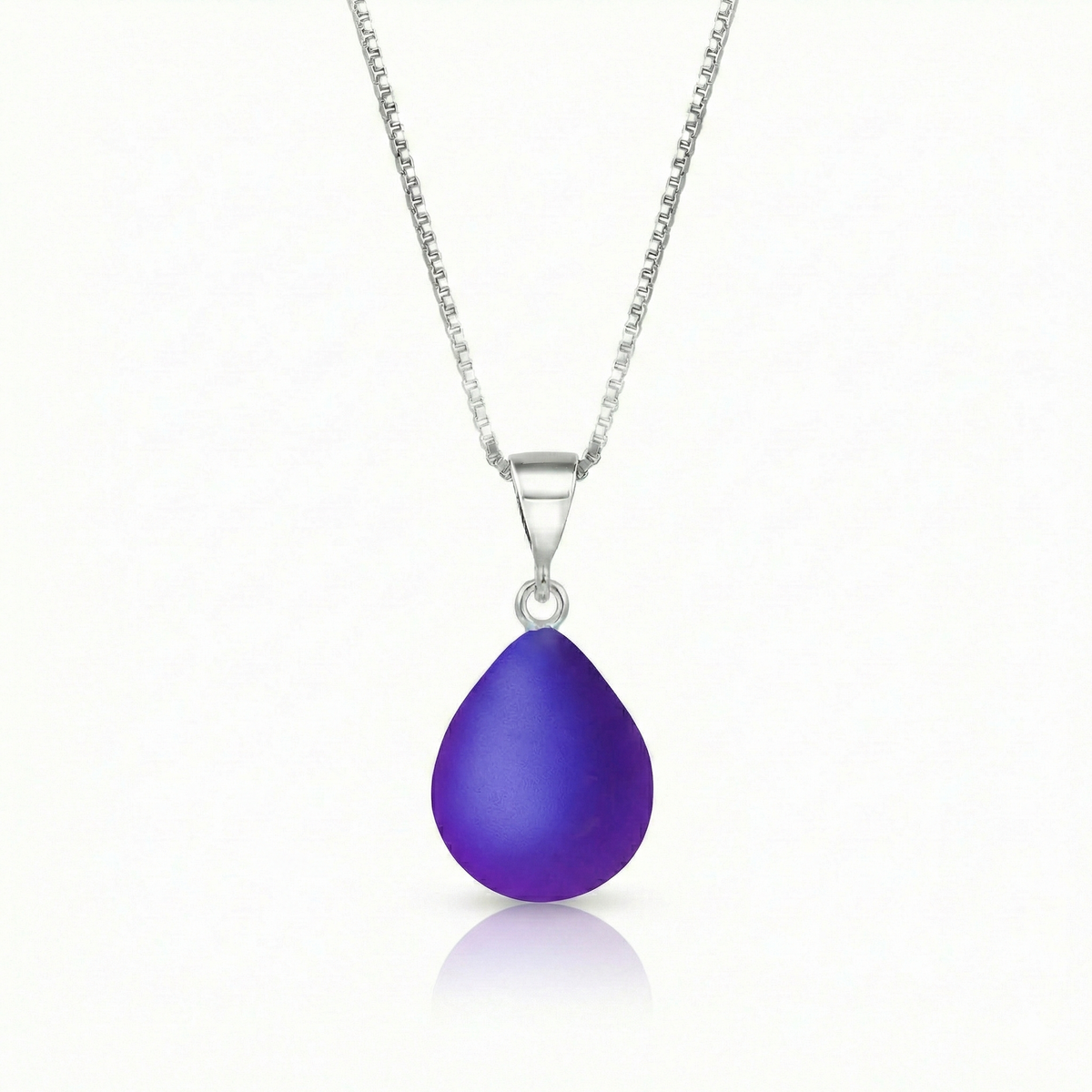 Crystal Drop Pendant - Violet