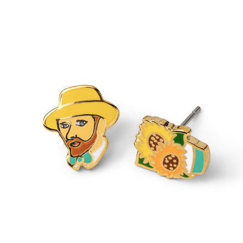 Artsy Earrings: Van Gogh and Sunflowers