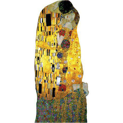Tarjeta troquelada con pegatinas Klimt "The Kiss"