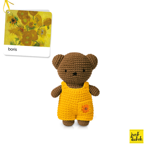 Boris Handmade Knit Doll with Van Gogh Sunflowers-Inspired Outfit
