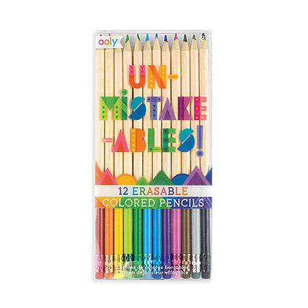 Unmistakeables Erasable Colored Pencil Set of 12
