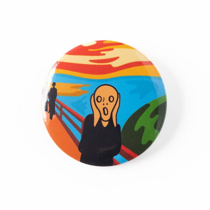 Botón de arte: "El grito" de Munch