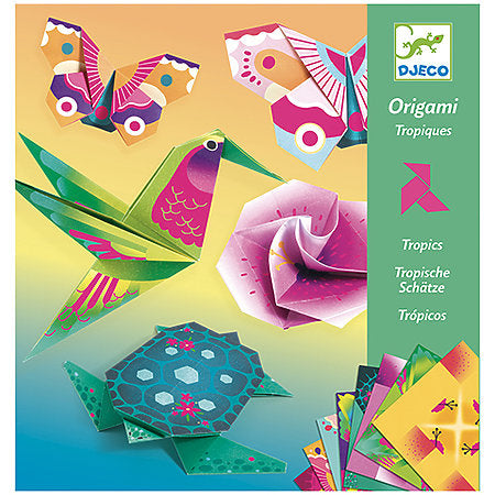 Kit de manualidades con papel de origami: Trópicos