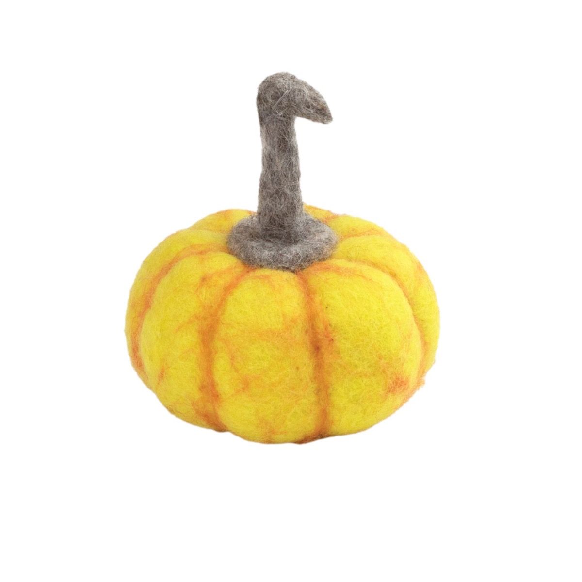 Handmade Wool Felt Pumpkins: Munchkin