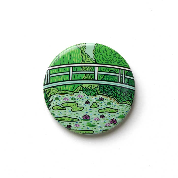 Botón de arte: "Puente japonés" de Monet