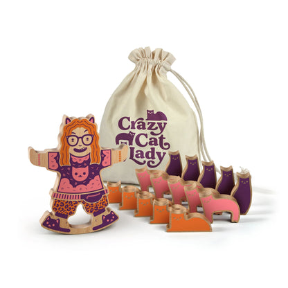 Crazy Cat Lady Wooden Stacking Game