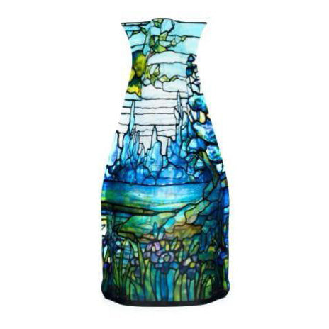 Tiffany „Iris Landscape“ Erweiterbare Vase
