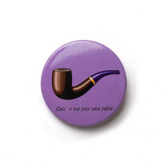 Botón de arte: "Esto no es una pipa" de Magritte