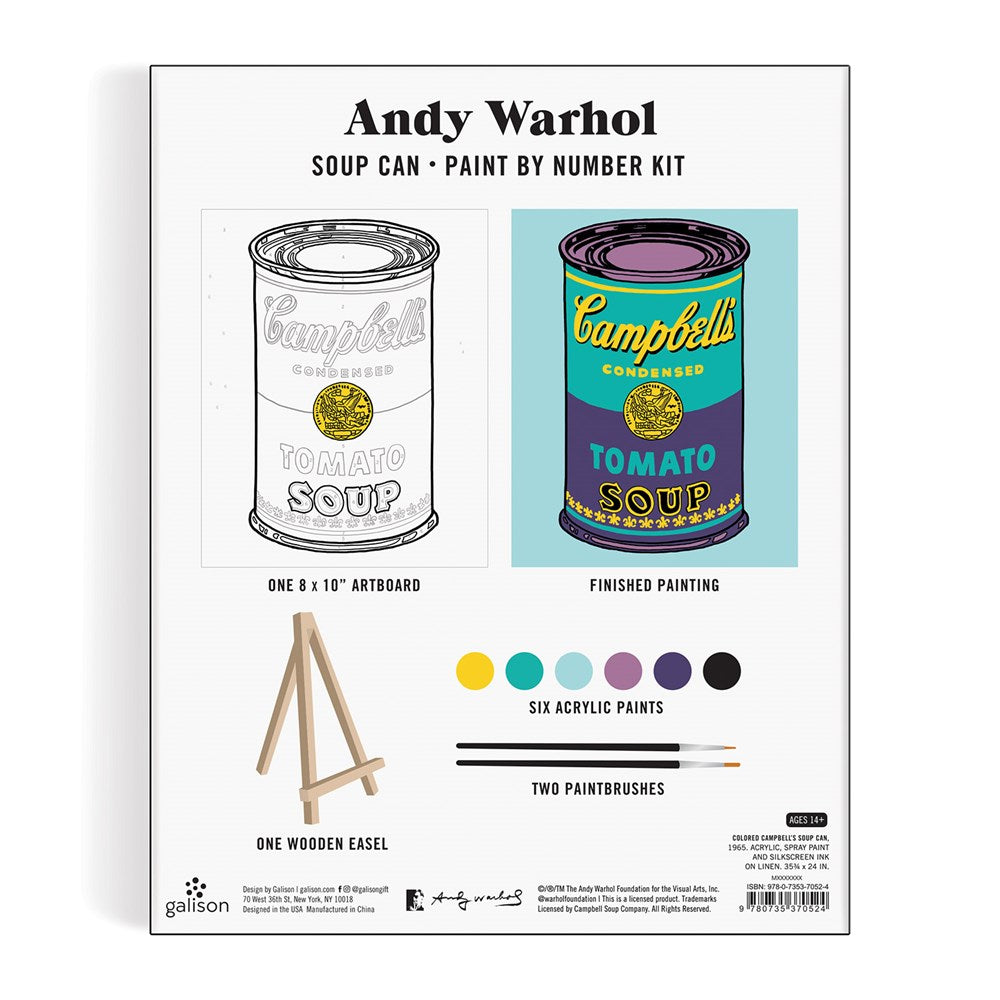 Juego de pintura por números de la lata de sopa de Andy Warhol