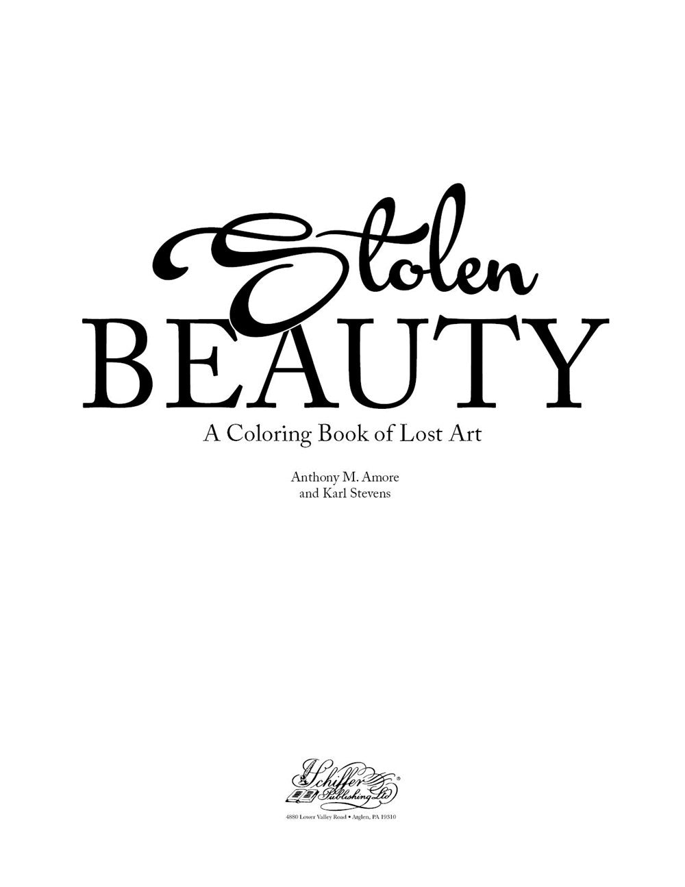 Stolen Beauty: A Coloring Book of Lost Art